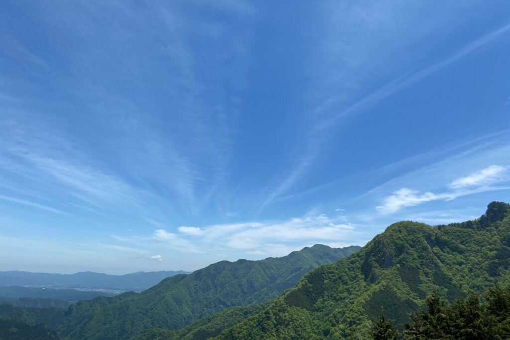 標高1100メートルからの景色