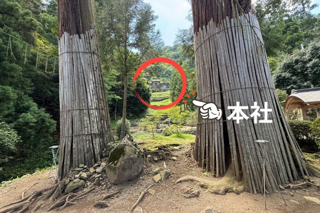 ここからも参拝可能な本社遥拝所