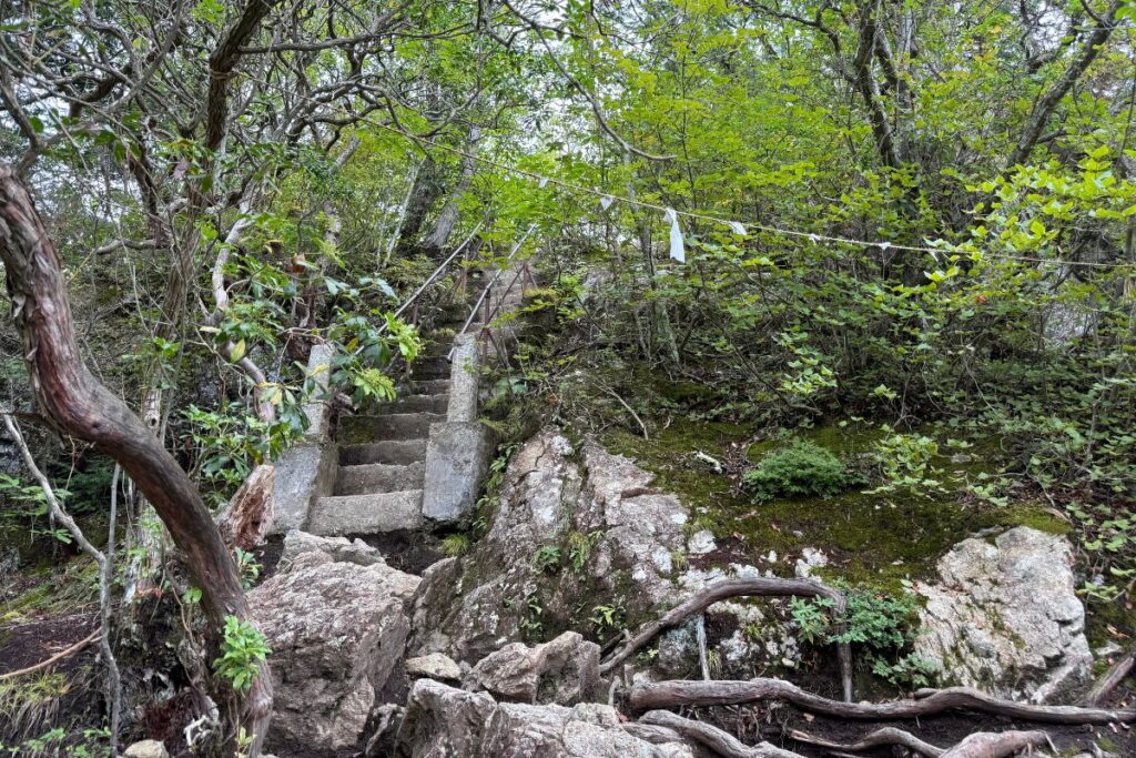 奥宮入口の石階段
