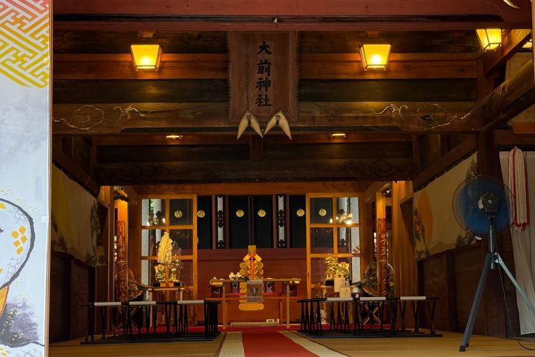 祈願祭が行われる拝殿(外より撮影)