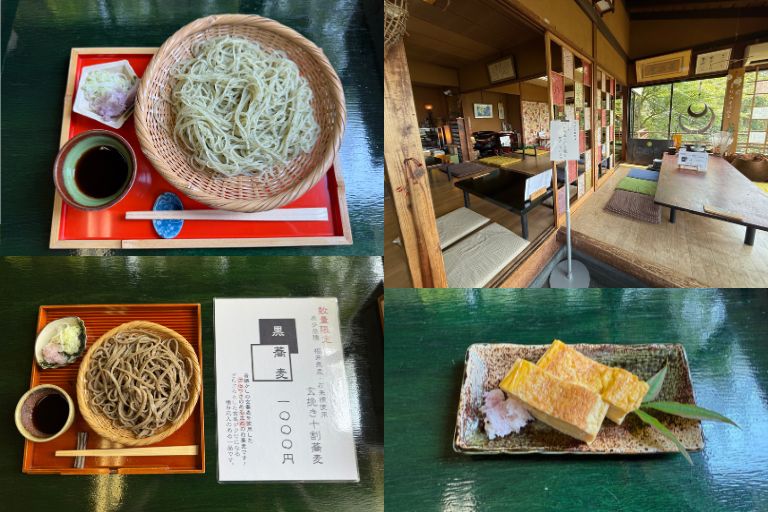 蕎遊庵でいただいたそばと店内風景