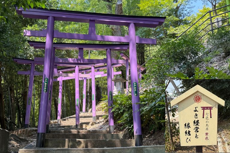 足利織姫神社 紫色の鳥居 よき経営と縁結び